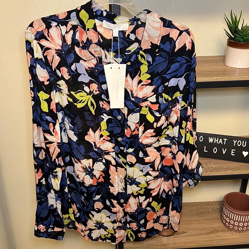 Adyson Parker Floral Blouse - Black, Pink, Blue, Yellow